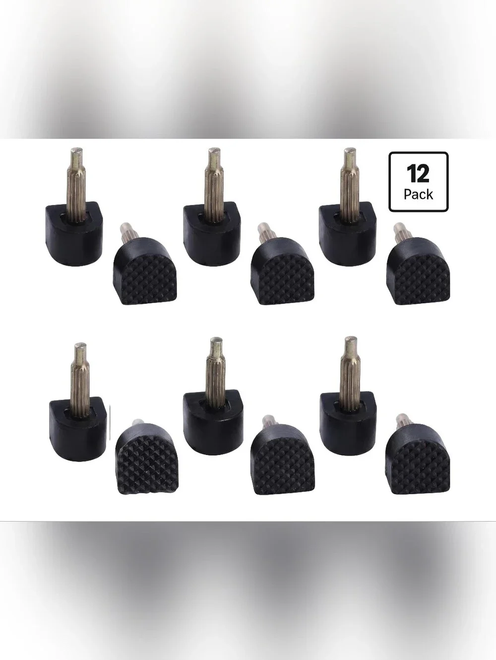 6 Pairs Women Lady Black Non-slip U-shape Heel Tips High Heel Repair Tips Caps
